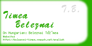 timea beleznai business card